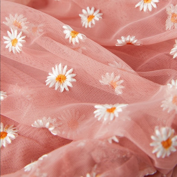 ZARA Daisy Embroidered Tulle Bucket Bag - Picture 9 of 11